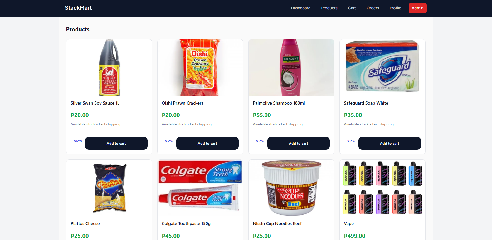 E-Commerce checkout process